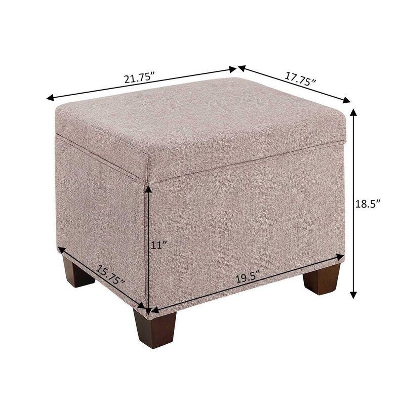 Convenience Concepts Madison Storage Ottoman, Beige