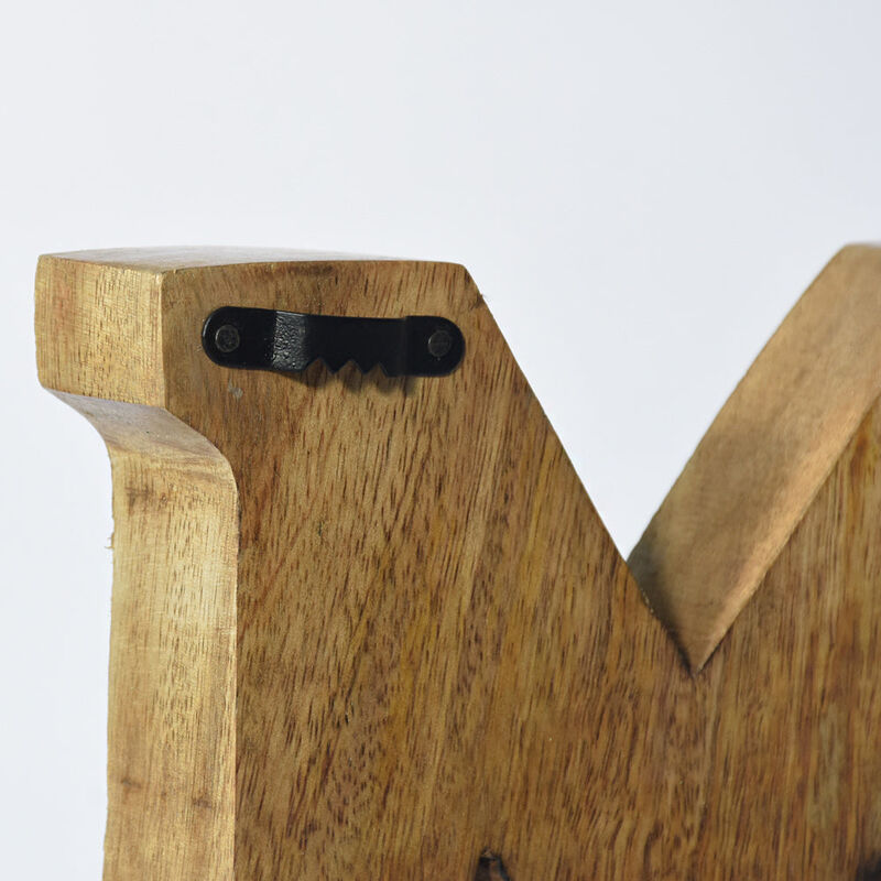 Vintage Natural Gold Handmade Eco-Friendly "M" Alphabet Letter Block For Wall Mount & Table Top Décor