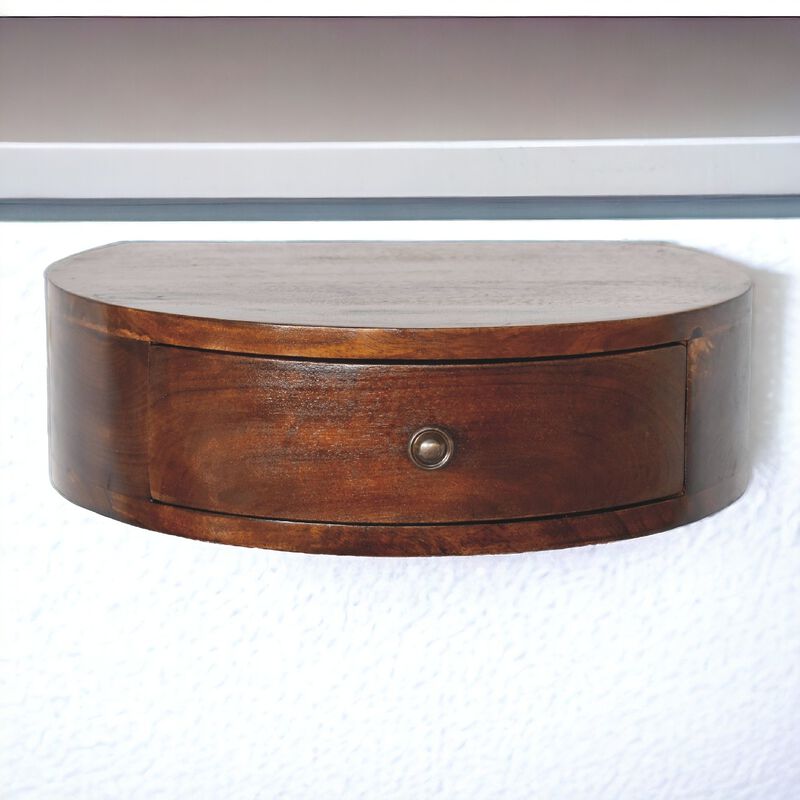 Artisan Furniture Solid Wood Lunar 1 Drawer Floating Bedside