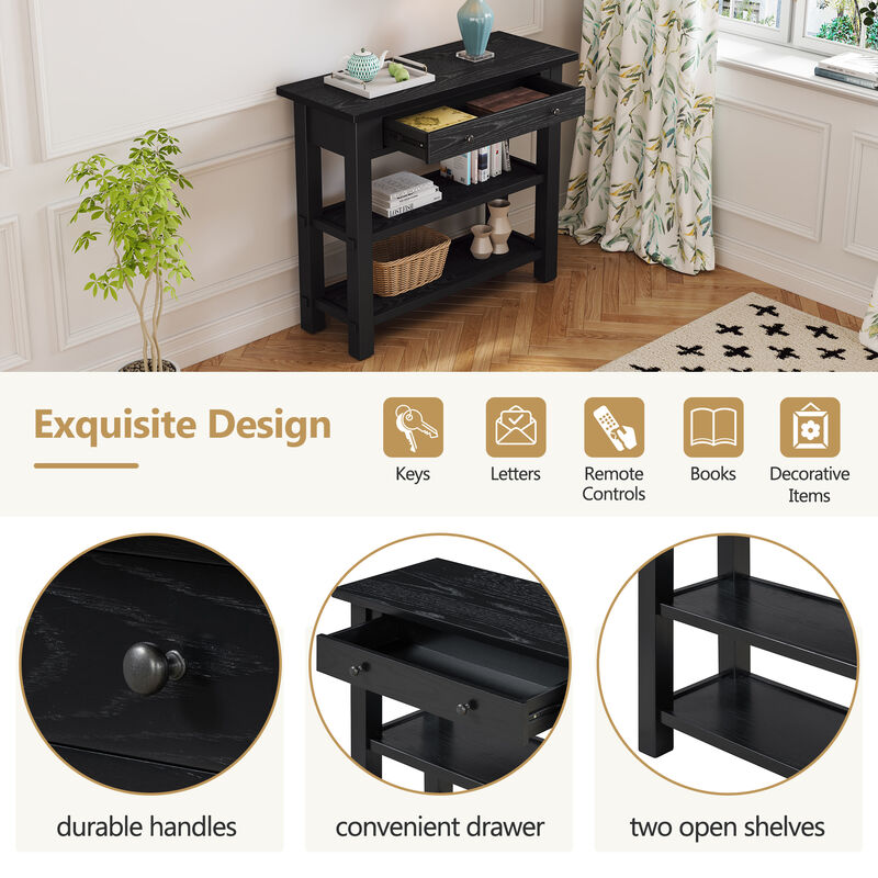 Merax  Retro Console Table with A Drawer