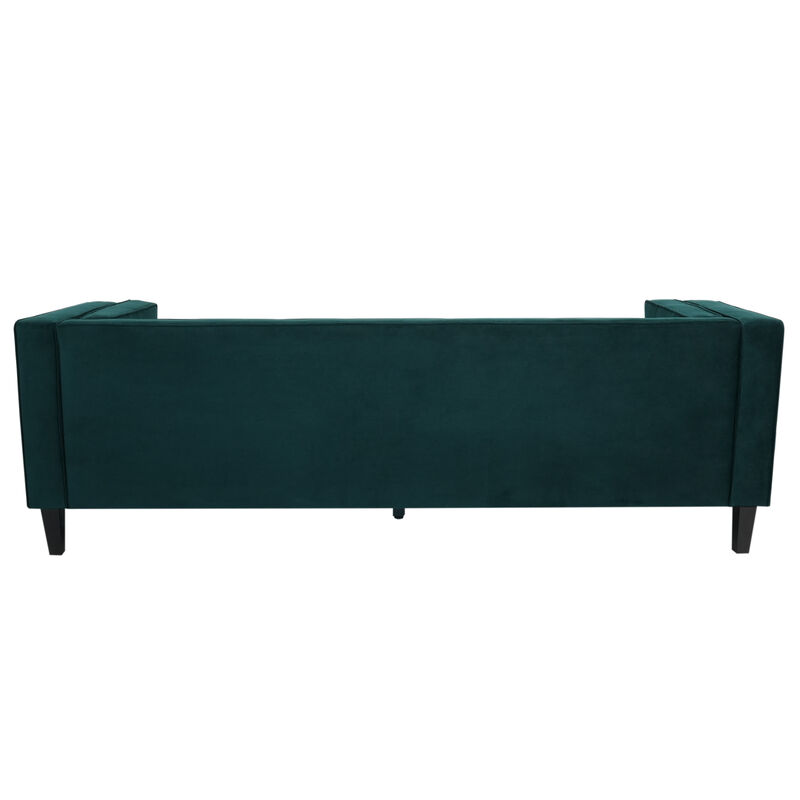 Merax Upholstered Tufted Coach Velvet Sofa
