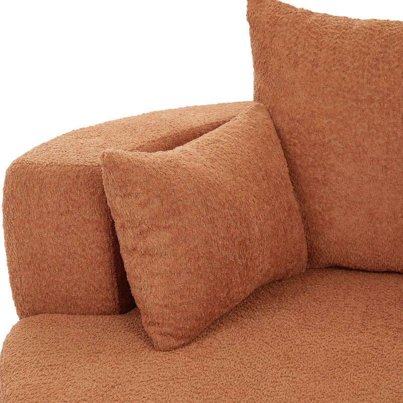 Merax Swivel Round Sofa Accent Barrel Chair for Living Room