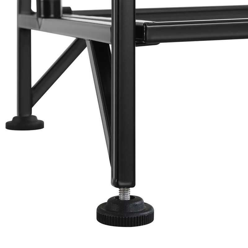 Convenience Concepts Xtra Storage 3 Tier Folding Metal Shelves with Set of 2 Extension Shelves