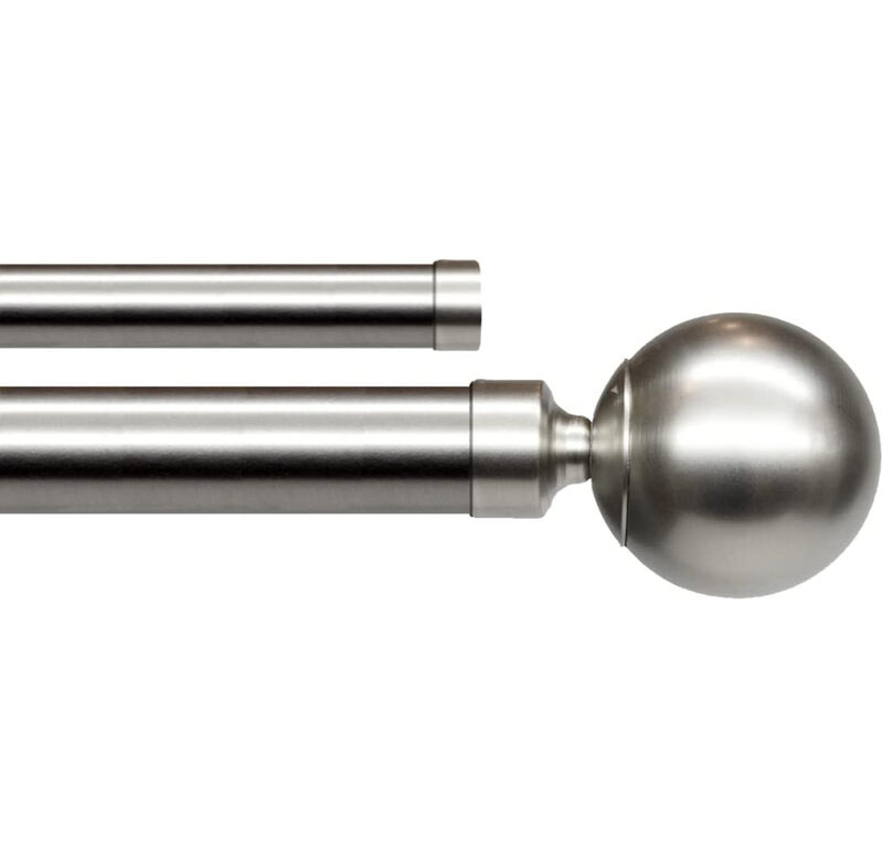 Linen Avenue Ball Double Window Curtain Rod Set