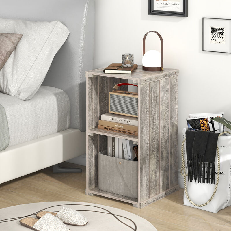2-Cube Storage Shelf with Open Back and 3-Tier Shelf