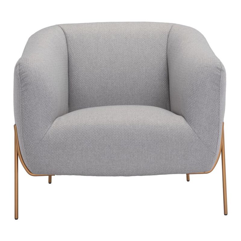 Belen Kox Micaela Arm Chair, Gray & Gold, Belen Kox