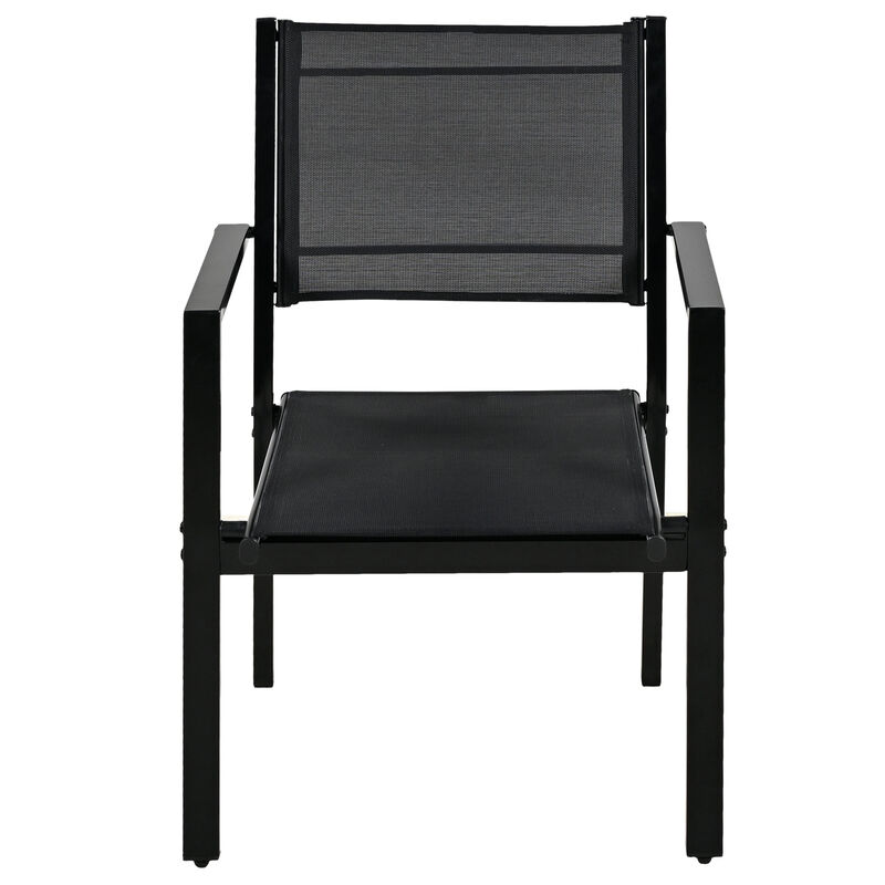 Merax Modern Outdoor  Dining Table Set with 6 Chairs