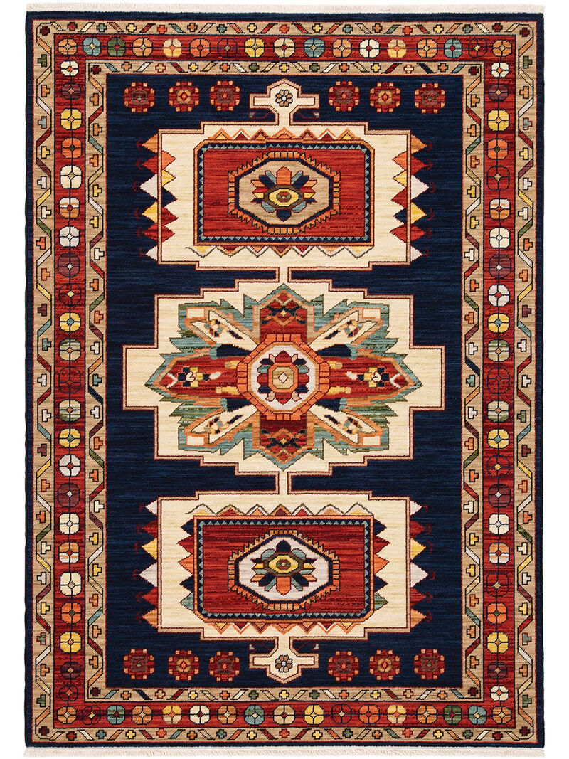 Lilihan 3'3" x 5' Blue Rug