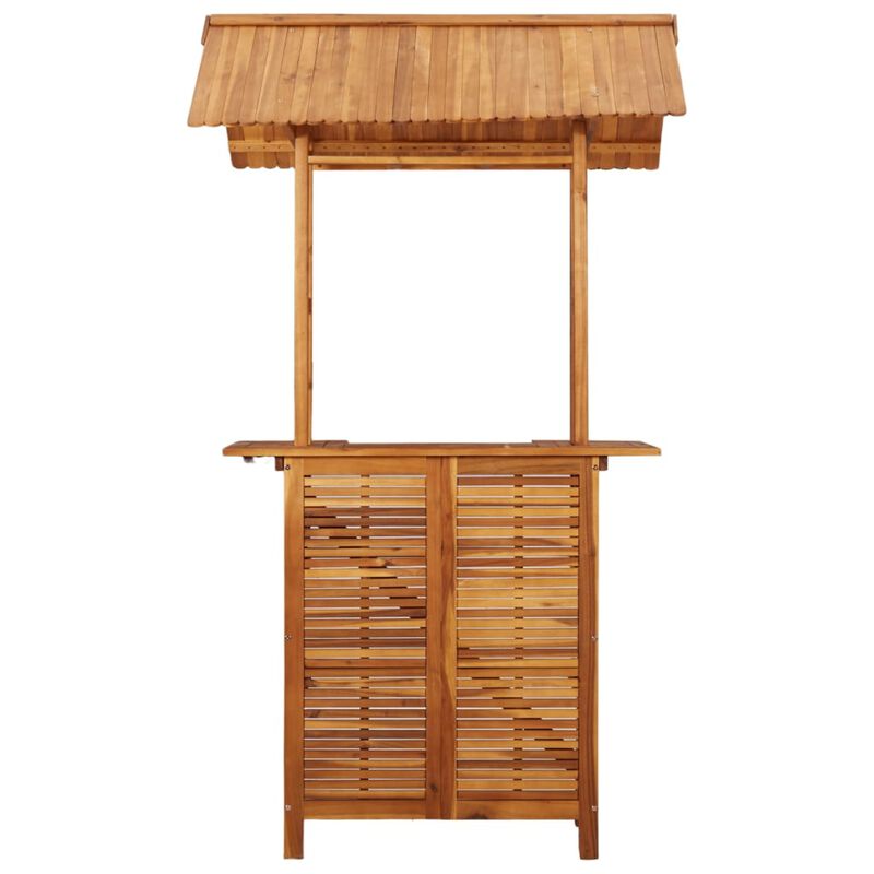 vidaXL Outdoor Bar Table with Rooftop 48"x41.7"x85.4" Solid Acacia Wood
