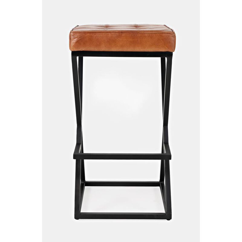 Jofran ed Modern Leather Backless Stool