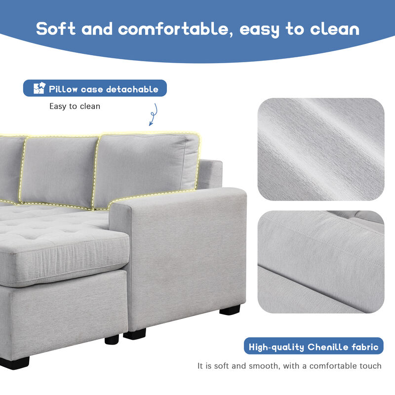Merax Sectional Sleeper Sofa with Pull-out Bed