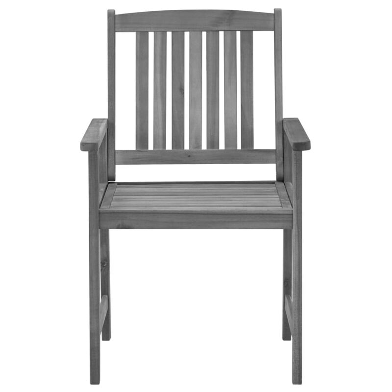 vidaXL Director's Chairs with Cushions 4 pcs Gray Solid Acacia Wood