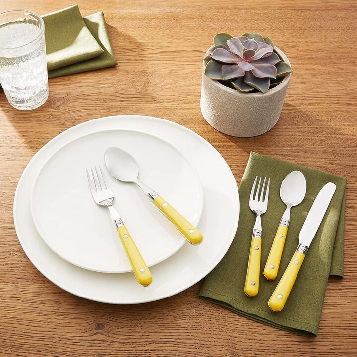 Ginkgo International LtdGinkgo International Le Prix 4-Piece Stainless Steel Hostess Serving Set, Mimosa Yellow
