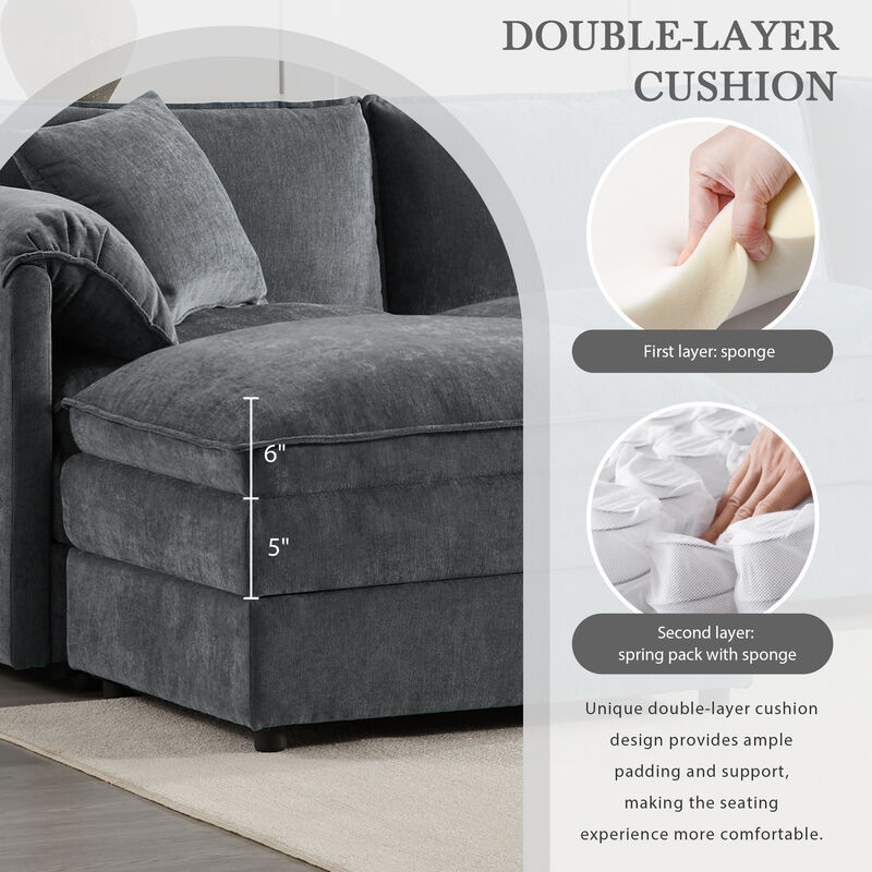 Merax Chenille Modular Sectional Sofa