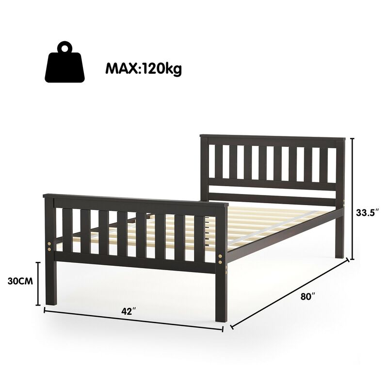 Stylish Wood Platform Bed with Headboard for a Cozy Bedroom Retreat