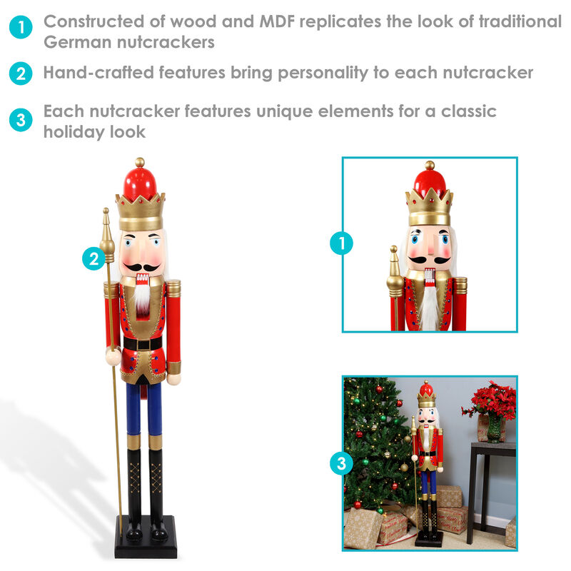 Sunnydaze Arnold the Strong Indoor Christmas Nutcracker Statue - 48 in