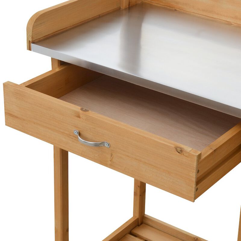 Convience Concept, Inc. Deluxe 1 Drawer Potting Bench with Storage Cabinet and Shelves