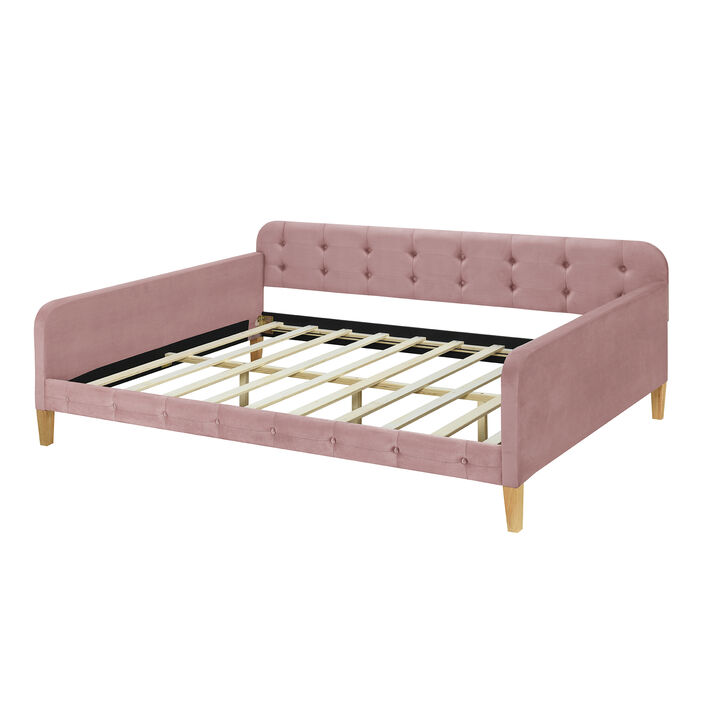 Merax Modern Upholstered Daybed with 4 Support Legs