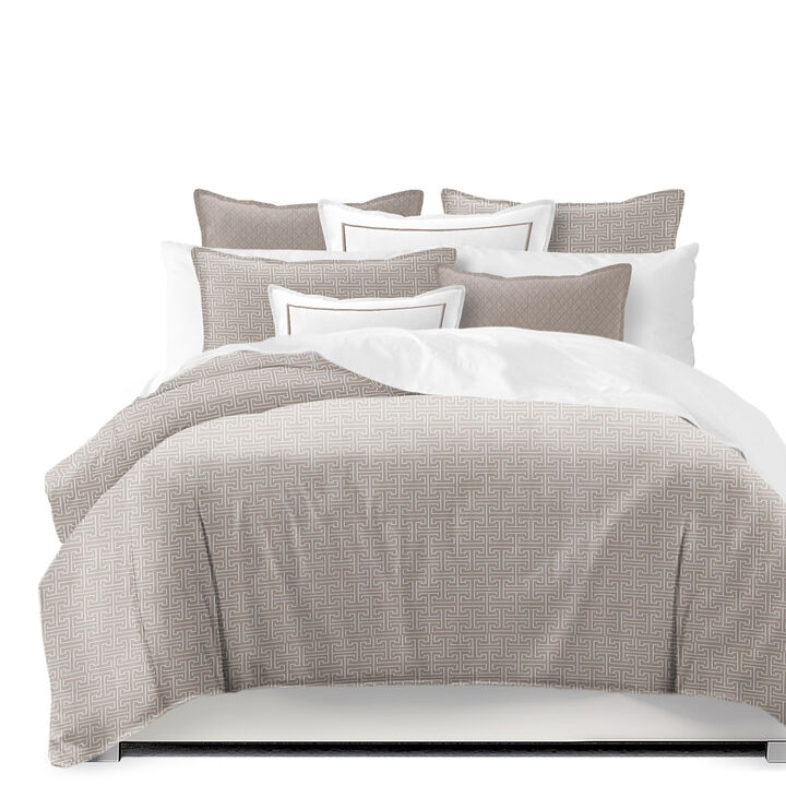 6ix Tailors Fine Linens Bishop Tan Coverlet Set
