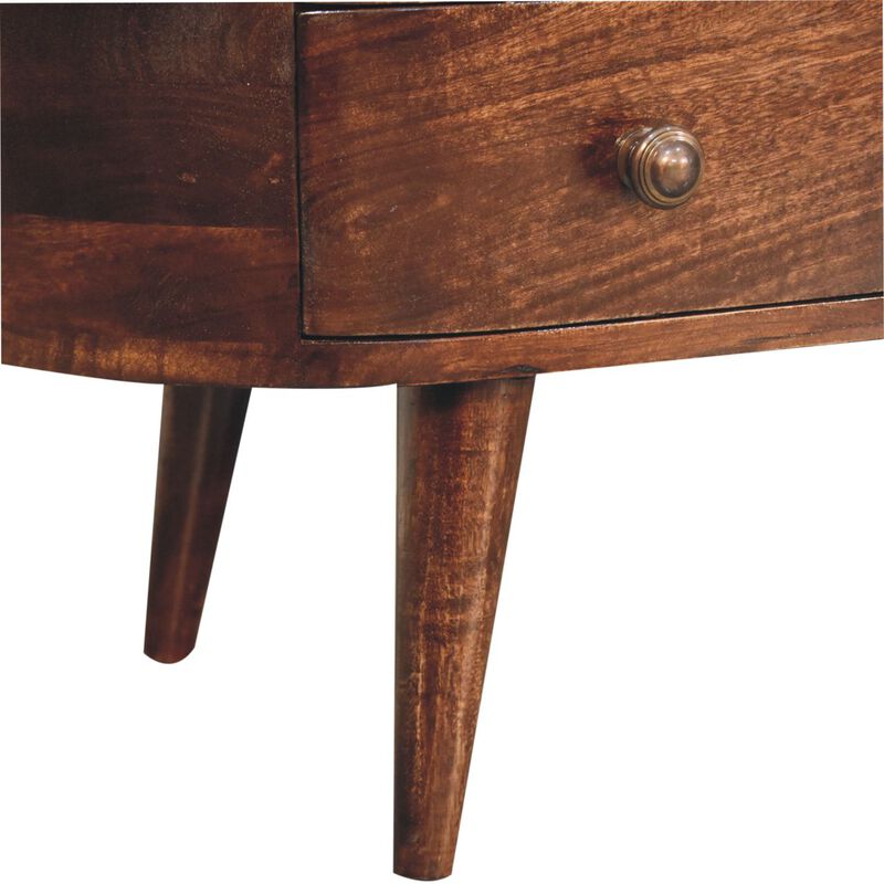 Artisan Furniture Solid Wood California Walnut Rounded Entertainment Unit