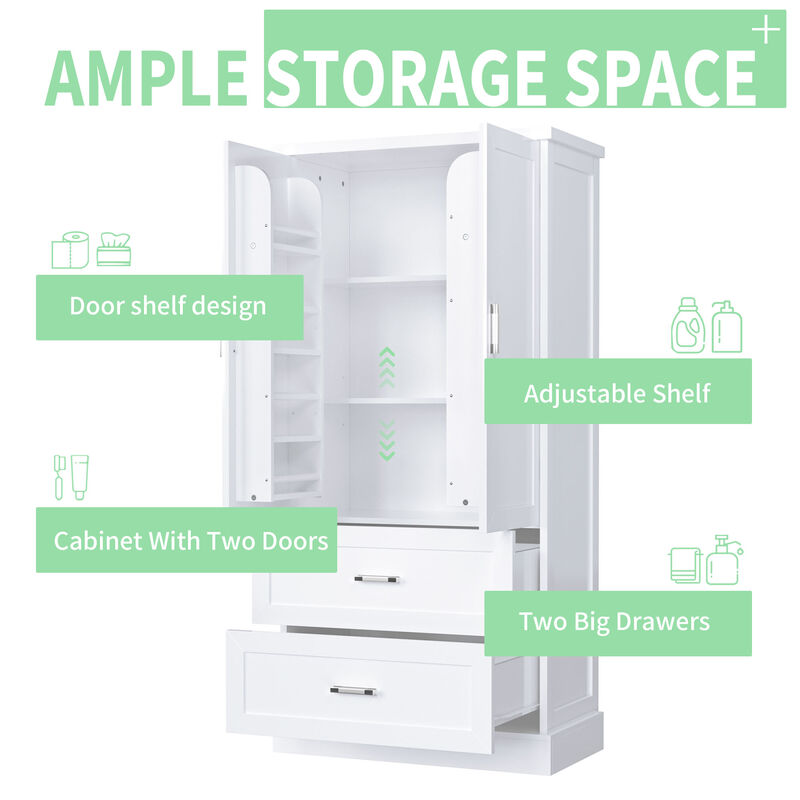 Merax Modern Tall Bathroom Storage Cabinet