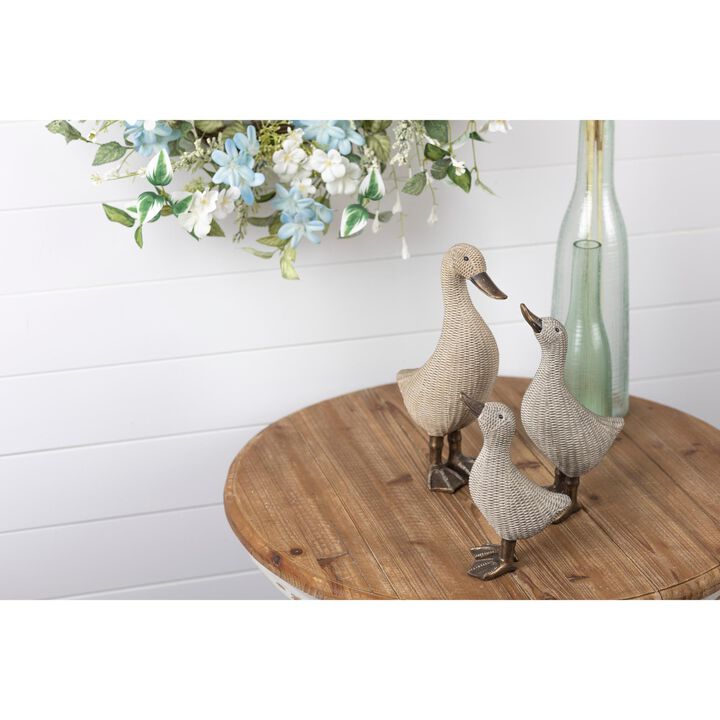 Set of 4 Duck Figurines Decorative Garden or Home Decor Accents