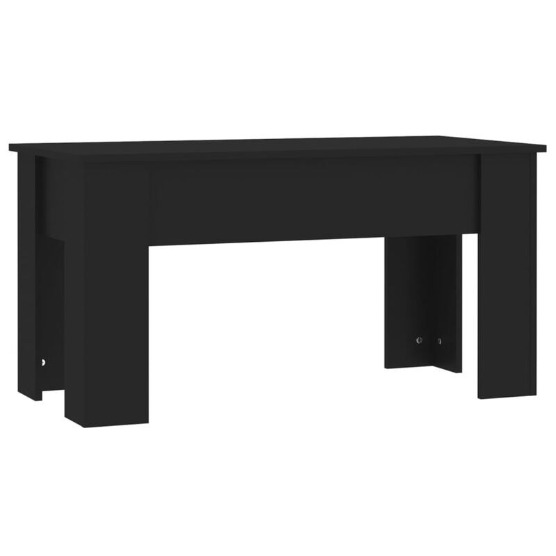 vidaXL Coffee Table Black 39.8"x19.3"x20.5" Engineered Wood