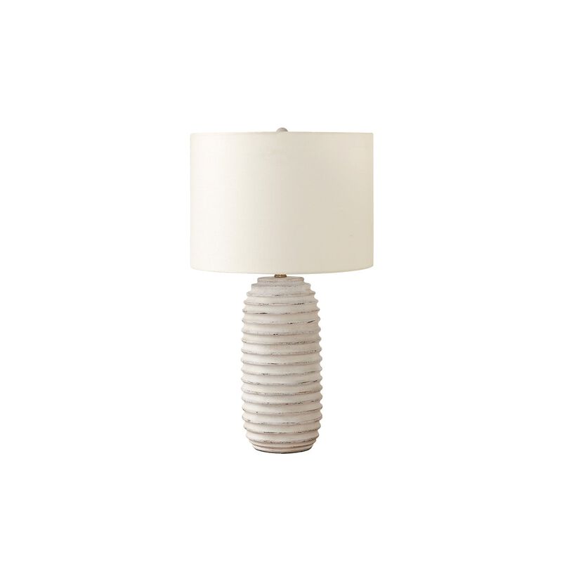 Monarch Specialties I 9742 - Lighting, 28"H, Table Lamp, Cream Resin, Ivory / Cream Shade, Transitional