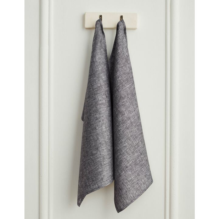 Solino Home 100% Pure Linen Kitchen Towels Set of 2 - 17 x 26 Inch | Athena