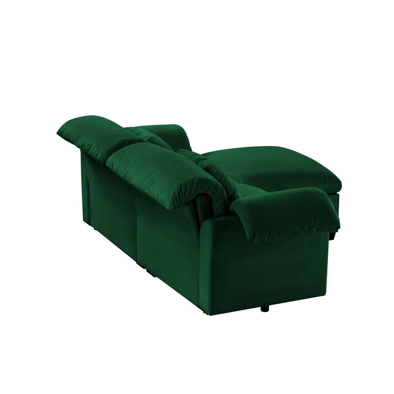 Merax Loveseat Sofa with Storage Reversible Ottoman
