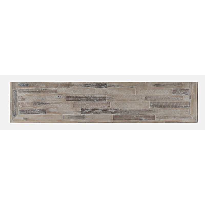 Jofran Rustic Shores 70 Coastal Distressed Acacia Six-Door Sideboard Cabinet