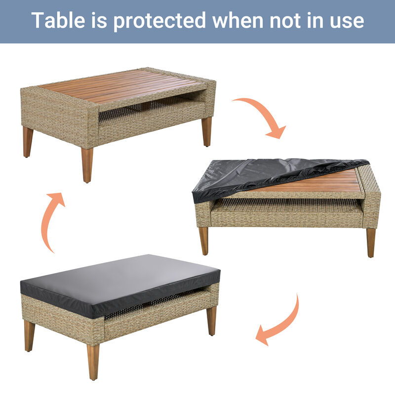 Merax All Weather PE Wicker Outdoor Rattan Sofa Set