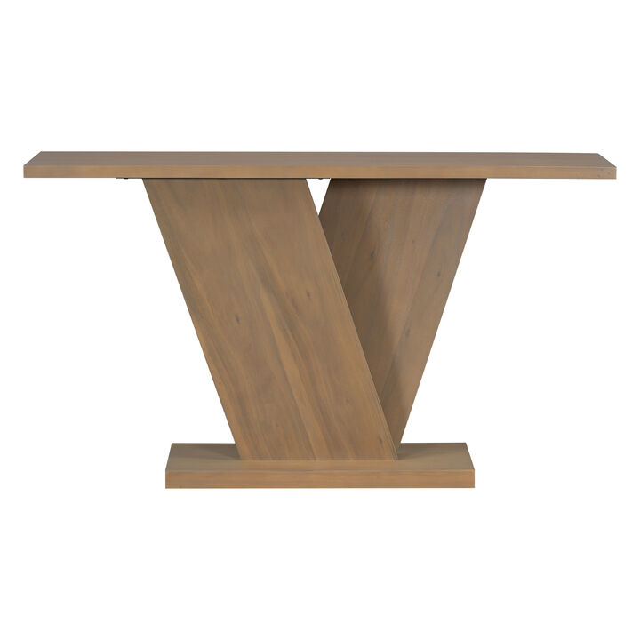 Merax V-Base Design Console Table for Entryway Living Room