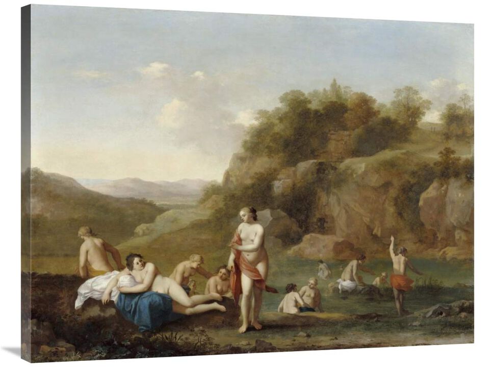 Landscape with Bathing Nudes-Canvas Art-40x30