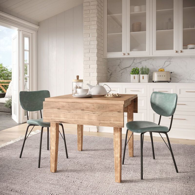 Jofran Modern Faux Leather Split-Back Upholstered Dining Chair (Set of 2)