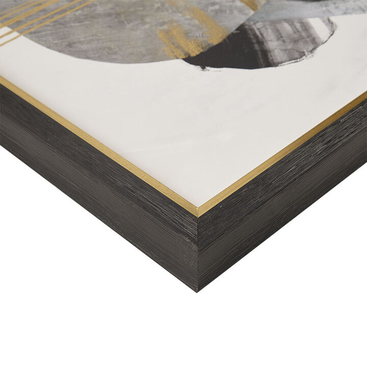 Gracie Mills Dwayne Contemporary Gold Foil Abstract Wall Art