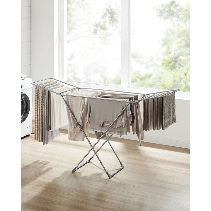 Foldable Clothes Drying Rack Adjustable and Space-Saving Design