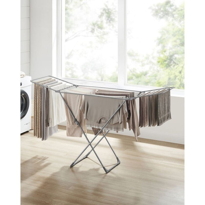 Foldable Clothes Drying Rack Adjustable and Space-Saving Design