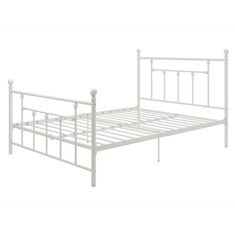 Modern Metal Platform Bed Frame with Headboard and Footboard for Bedroom