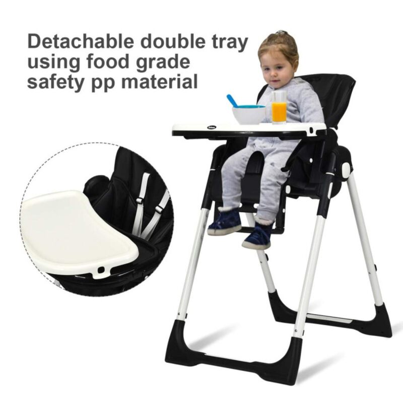 Hivvago Foldable High chair with Multiple Adjustable Backrest