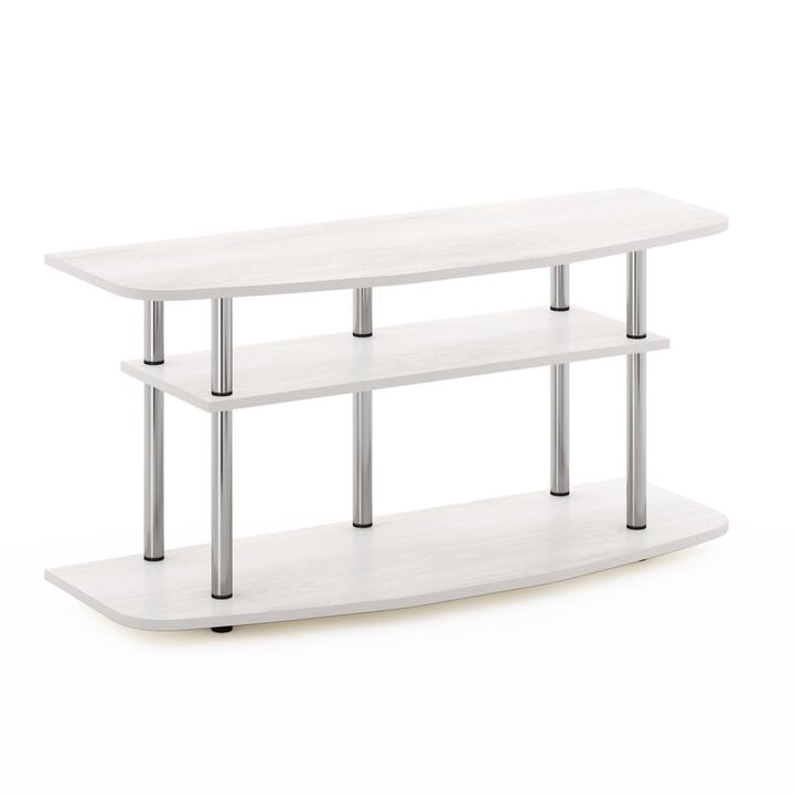 Furinno Furinno Frans Turn-N-Tube 3-Tier TV Stand for TV up to 46, White Oak