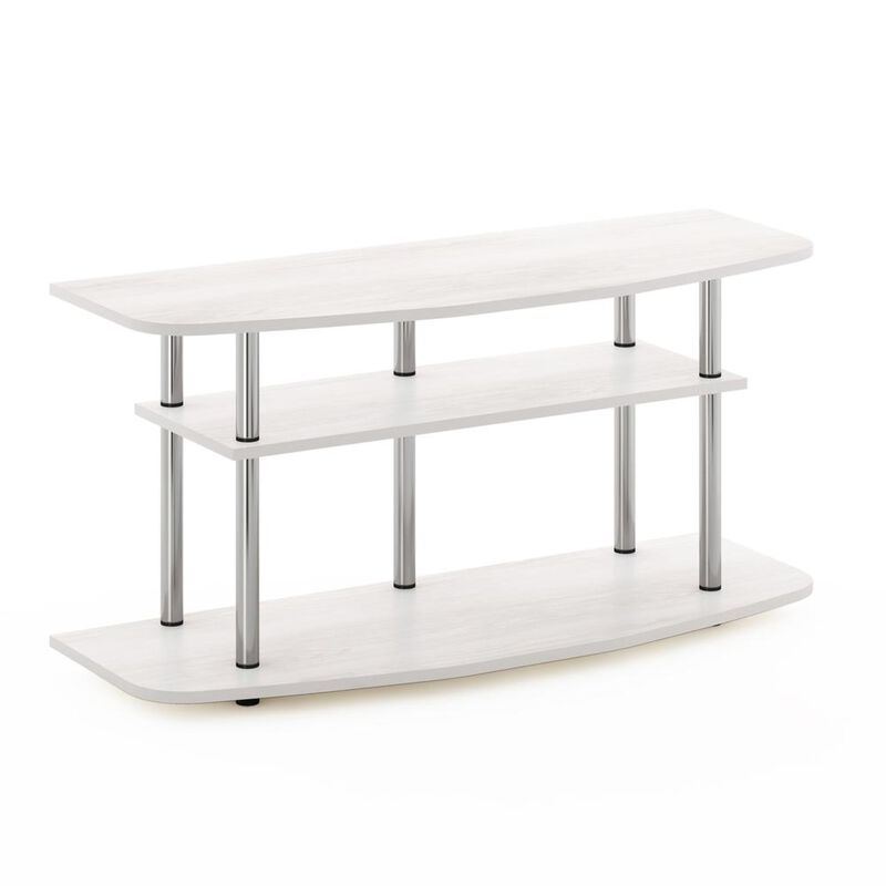 Furinno Furinno Frans Turn-N-Tube 3-Tier TV Stand for TV up to 46, White Oak