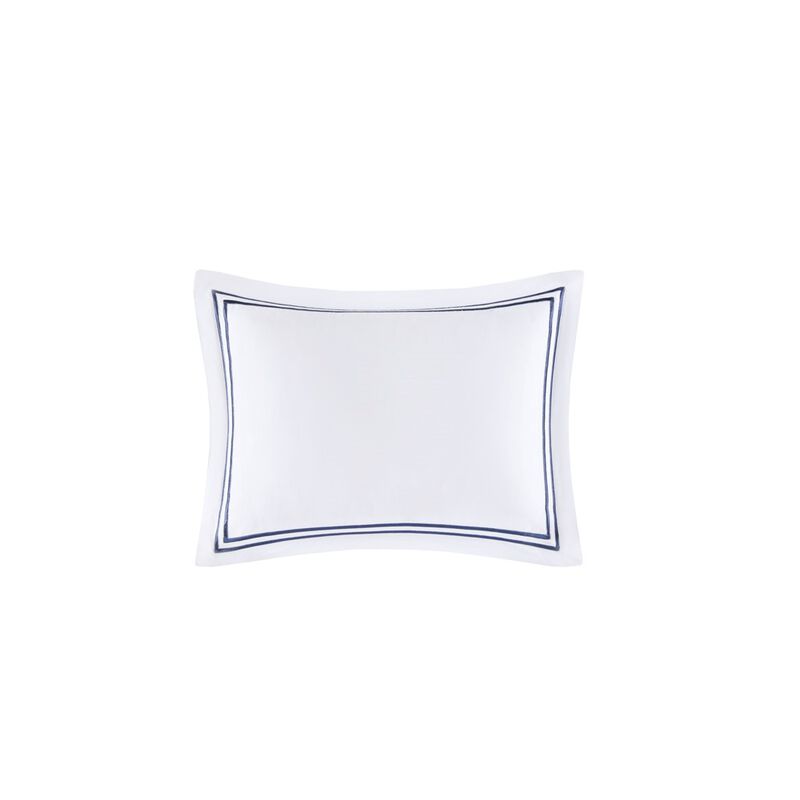 Gracie Mills Mooney 500 Thread Count Embroidered Cotton Sateen Duvet Cover Set