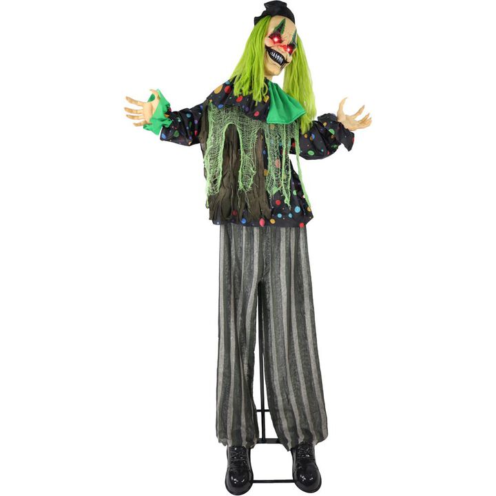 Haunted Hill Farm 5.5FT Anim Purp/Grn Clown