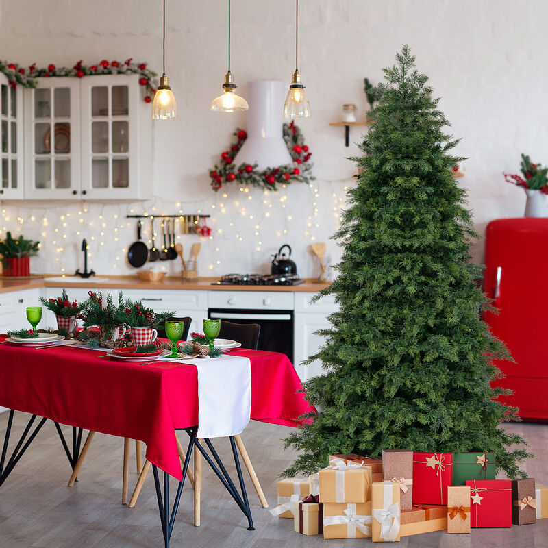 Artificial Christmas Tree Green Hinged Holiday Tree with Lush Branch Tips