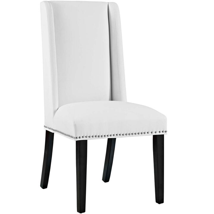Baron Dining Chair Vinyl Set of 4-Benzara
