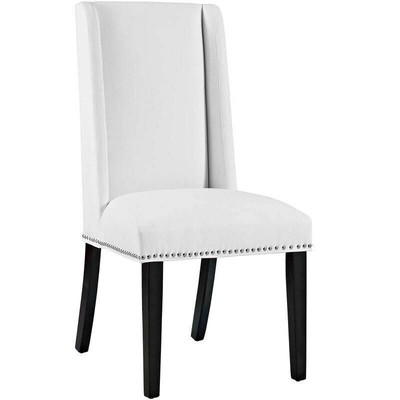 Baron Dining Chair Vinyl Set of 4-Benzara