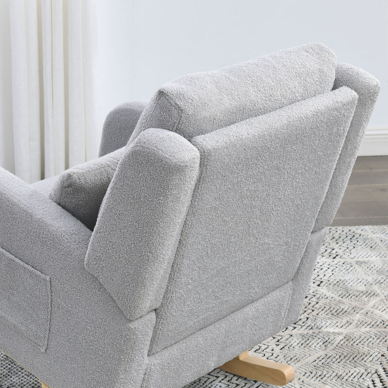 27.5" W Modern Accent High Back Living Room Casual Armchair Rocker
