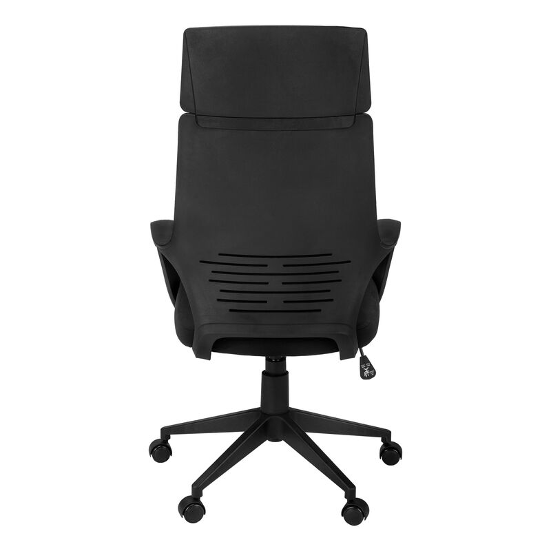 Monarch Specialties I 7272 Office Chair, Adjustable Height, Swivel, Ergonomic, Armrests, Computer Desk, Work, Metal, Fabric, Black, Contemporary, Modern
