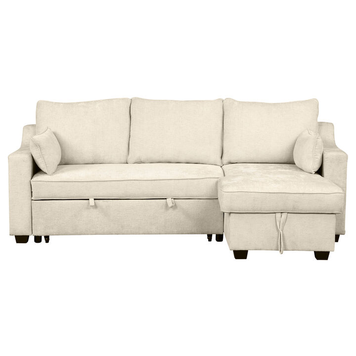 Merax Pull Out Sleeper Sofa with Storage Chaise
